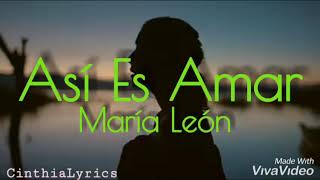 Así Es Amar / Letra / María León