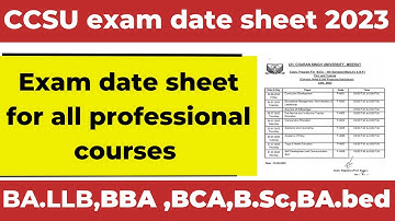 ccs university new update | ccsu news update today | ccsu date sheet 2023 | ccsu