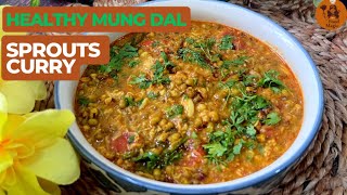 Healthy & Tasty Mung Bean Sprouts Curry - New Simple Way in Cooker | Sprouted Moong Bhaji in Cooker