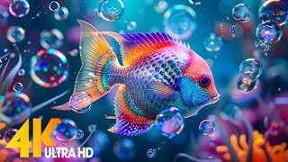 Aquarium 4K VIDEO ULTRA HD 🐟 Stunning 4K Underwater footage - Sleep Relaxing Meditation Music