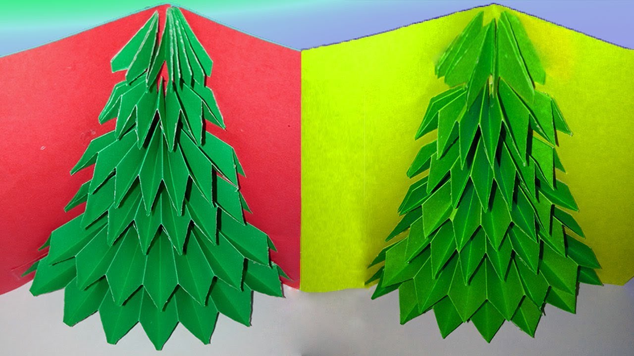 How To Make Beautiful 3D Christmas Tree making tutorial step by step