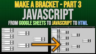 Make Event Bracket / Tournament Part 3 - Javascript - Google Sheets → JS → HTML (English & Works)