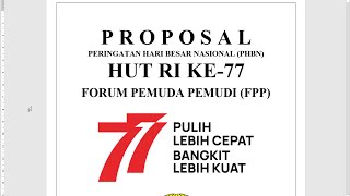 [Draft] PROPOSAL HUT RI Ke-77 (Free Download)⬇