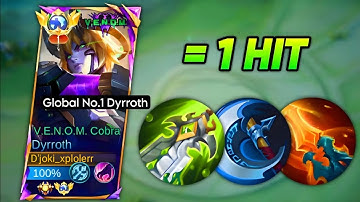 NEW DYRROTH BEST BUILD FOR 1 HIT CRIT IS HERE! | ENEMY THINK I