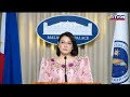 LIVE | Palace Press Officer Usec. Claire Castro holds press briefing