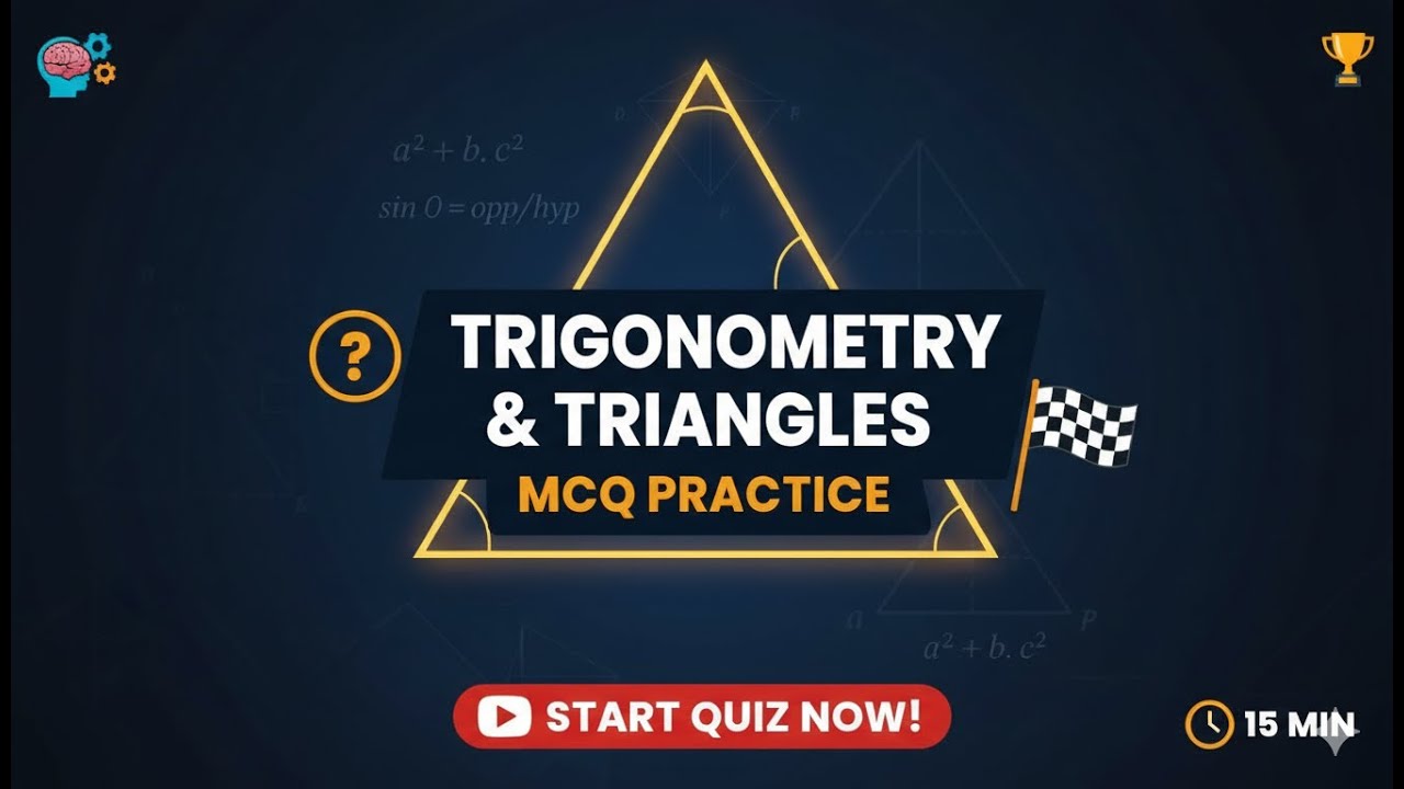 Class 10 Trigonometry & Triangles MCQ Practice Live! | Boards 2024 Prep