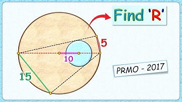 Two circles. Find radius. (PRMO-2017)                                #maths #geometry #CAT #olympiad