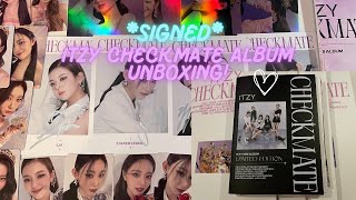 *SIGNED* itzy checkmate unboxing! ❦ (limited & all 5 member versions)