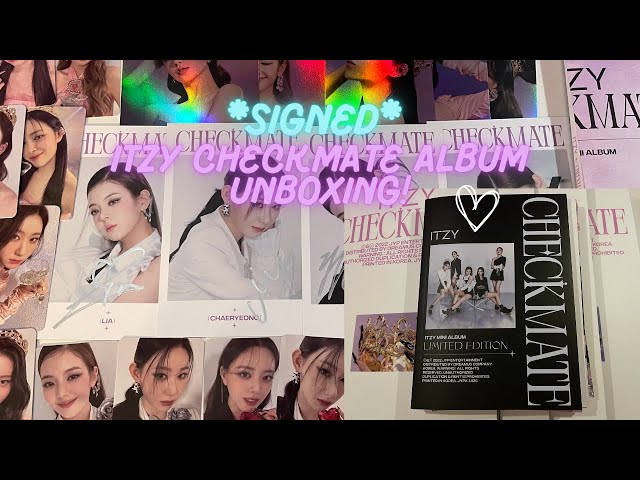 SIGNED* itzy checkmate unboxing! ❦ (limited & all 5 member