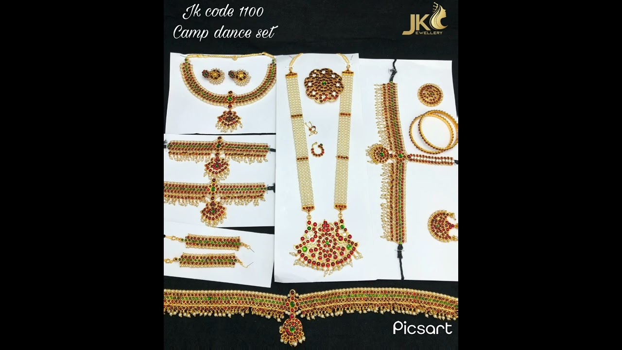 Kemp stone traditional bharatanatyam  dance jewellery necklace set watsapp 9840364709