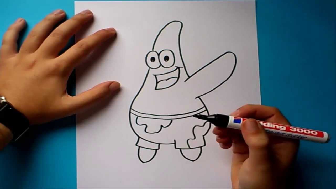 Como dibujar a Patricio paso a paso - Bob esponja | How to draw Patricio -  Sponge bob - YouTube