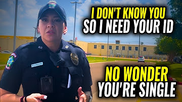 Dumb Female Cop Owned and Dismissed [ID REFUSAL] First Amendment Audit