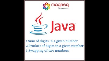 Sum of digits in a given number | Product of digits in a given number | Swapping of two numbers