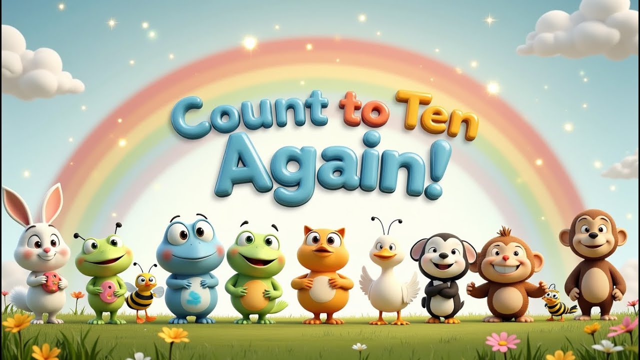 Count to Ten Again! | Fun Numbers Song for Kids | Learn 1 to 10 with ...