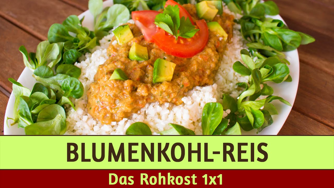 Nur 3+3 Zutaten für Blumenkohlreis mit Tomatensauce