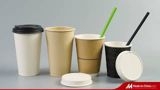 MVI ECOPACK Water-Based Coating Paper Cups | PLA Cups | Paper Straws
