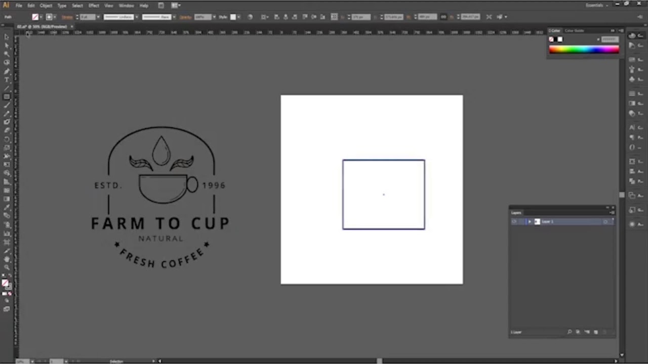 Simple Logo Designing for beginners - Adobe Illustrator - YouTube