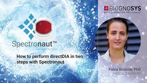 Spectronaut Tutorial - How to perform directDIA in two steps