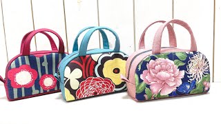 ボストン型ポーチの作り方 ぷっくりカワイイポーチ ミニバッグとしても