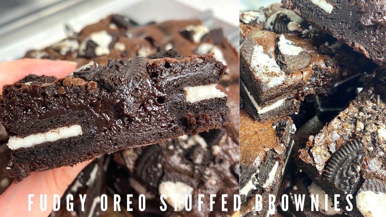 STUFFED OREO BROWNIES | The Geeky Baker