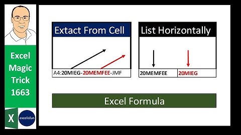 Extract Data From Cell, Display Horizontally with Excel Formula. 5 Examples. Excel Magic Trick 1663