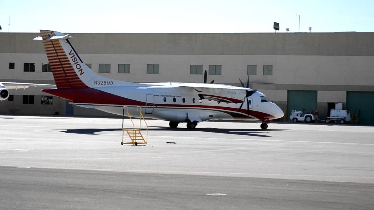Dornier Do 328-100 (Vision Airlines) Taxis to Terminal [KVGT, North Las Vegas]
