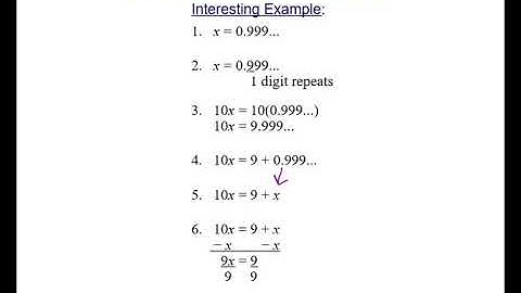 Converting Repeating Decimals to Fractions Part 3.1