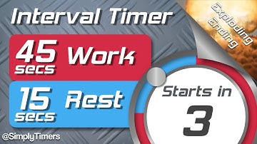 45 sec work 15 sec rest Interval Timer (45/15 interval timer) up to 60 reps with exploding ending