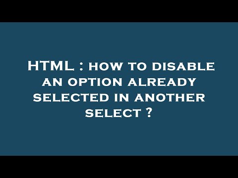 HTML : how