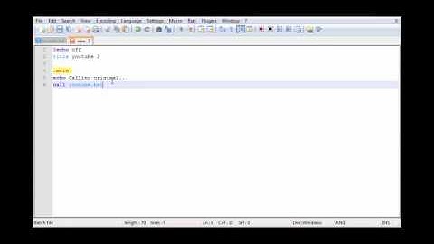 Batch Programming - 7 - Calling Other Batch Files