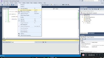 C Tutorial Visual Studio Hello World