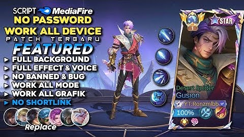 NEW! Script Skin Gusion Starlight Desert Spider No Password | Full Effect & Voice - Latest Patch