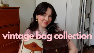 my vintage purse collection!! Coach and Dooney & Bourke