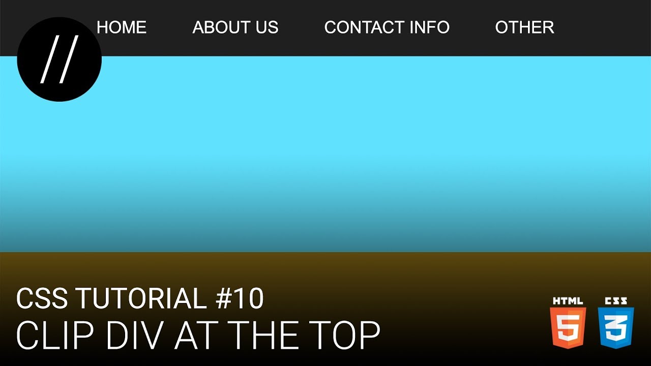 CSS Tutorial #10 — Clip Div At The Top [UP/TO/DATE] - YouTube
