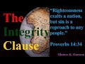 The integrity clause may god give you the grace to be a person of integrity  olutayo k osunsan