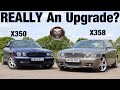 Jaguar xj x350 vs x358  worthwhile luxury upgrade 2003 42 v8 sport  2008 27 tdvi road test
