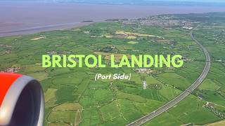BRISTOL (BRS) Airport | Approach and Landing | Window Seat 4K Aviation Footage