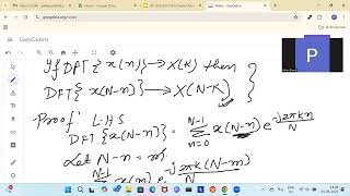 Fourier Analysis DFT Properties Time Reversal, Conjugation, Circular Frequency Shift