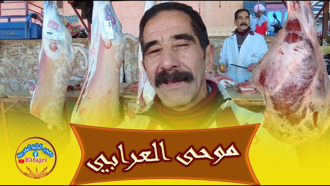 أجي تشوف  موحى  والحسين الغنمي ماعز والبكري   #سوق فم العنصر  بني ملال 22/01/2024 #لحم #المواشي.