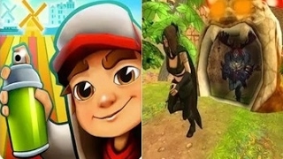 Subway Runner Surf vs Jungle Princess Run screenshot 4