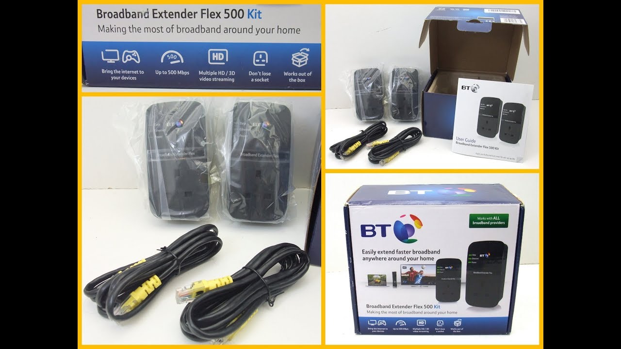 BT Broadband Extender Flex 500 Kit Home WIFI Extender VGC