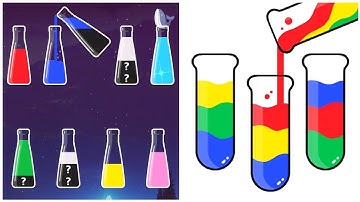 Sort Color Master Gameplay 16, Android Games ios Walkthrough Simulator Think Brain Puzzle