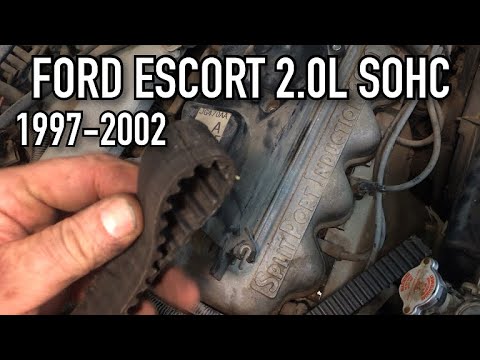 how to replace a timing belt on 2 Litre Ford Escort 1997 to 2002 (EP 93 )