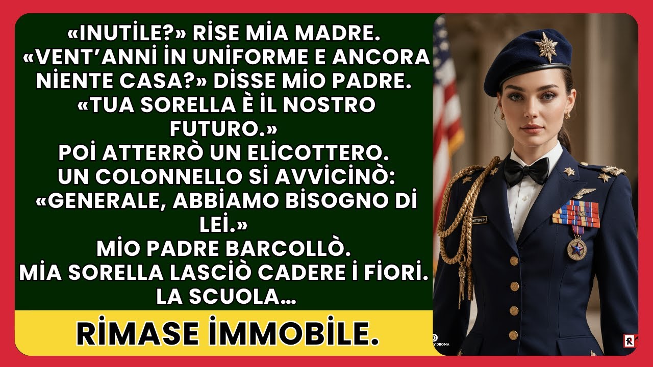 La famiglia mi disse inutile alla laurea di mia sorella, poi atterrò l’elicottero: tutti muti