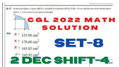 SSC CGL 2022 TIER-1 MATHS  SOLUTION | 2 DECEMBER SHIFT-4 MATHS SOLUTION BY FREAK EDUCATION | SET-8