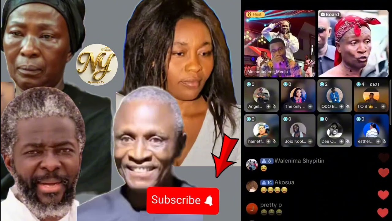 Mmrantiehene and tiktokers were on tiktok live and was blasting Akosua Serwaa and papa shee...