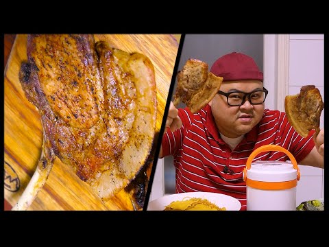 통으로 뜯어먹자_돼지프렌치랙,도끼고기,통삼겹 먹방 Mukbang Eatingshow [<strong>Pork</strong> rack French <strong>roast</strong>]