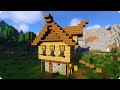How to build a Wooden House - Minecraft Medieval house tutorial [ House designs #6 ]