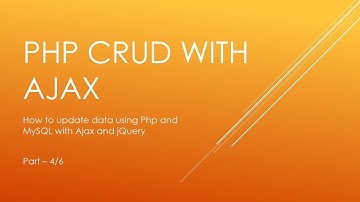 How to update data in php and MySQL with ajax and jQuery || ajax and jQuery  || Part - 4