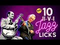 Learn Jazz Guitar - 10 Major ii-V-I Licks For Blue Bossa (animated tab)